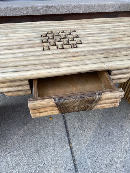 Bamboo Waterfall Console Table 48L 17D 27H IN STORE PICKUP ONLY