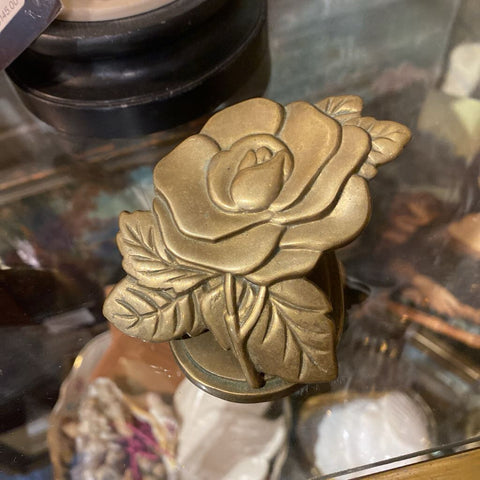 Brass Rose Clip