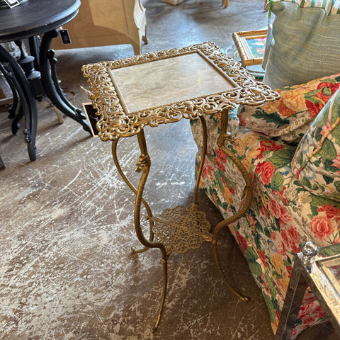 BRASS AND STONE TABLE IN STORE PICK UP ONLY