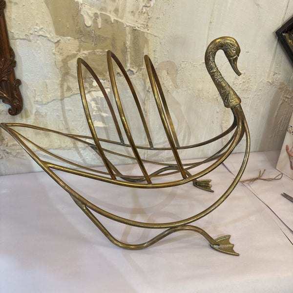 BRASS SWAN MAGAZINE HOLDER