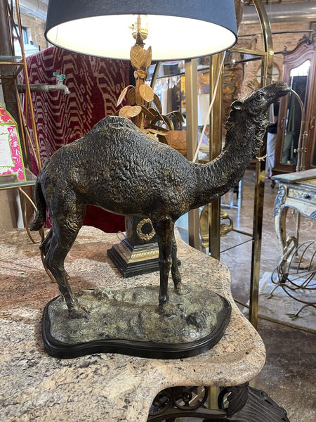 Large Bronzed Metal Camel 18L 14T 10W