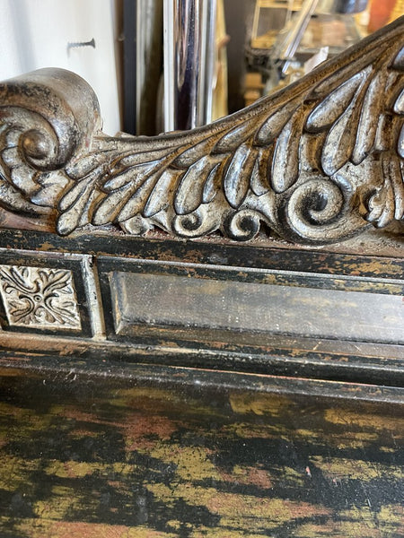 Italian wall shelf with tole floral 36 x 8D 14T
