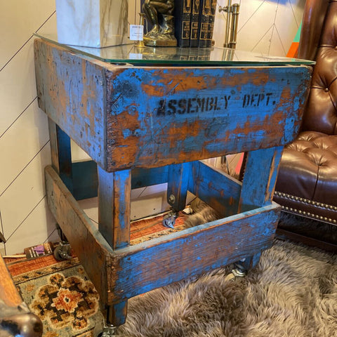 Industrial side table 20x20x27 (in store pick up only)