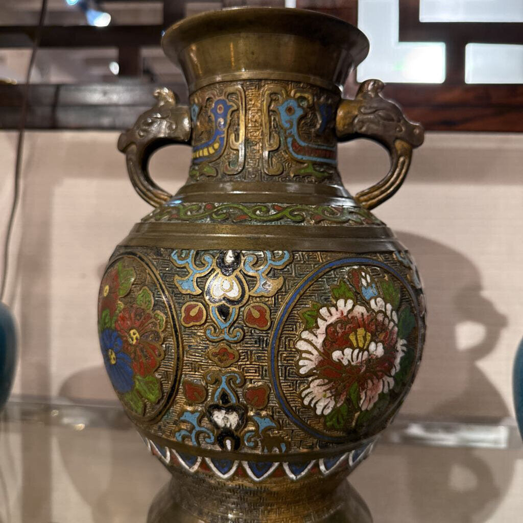 Vintage Japanese metal Urn