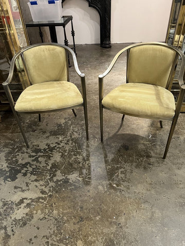 Vintage metal chair pair DIA (in store pick up only)