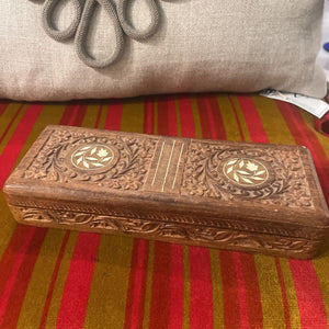 Carved inlayed box