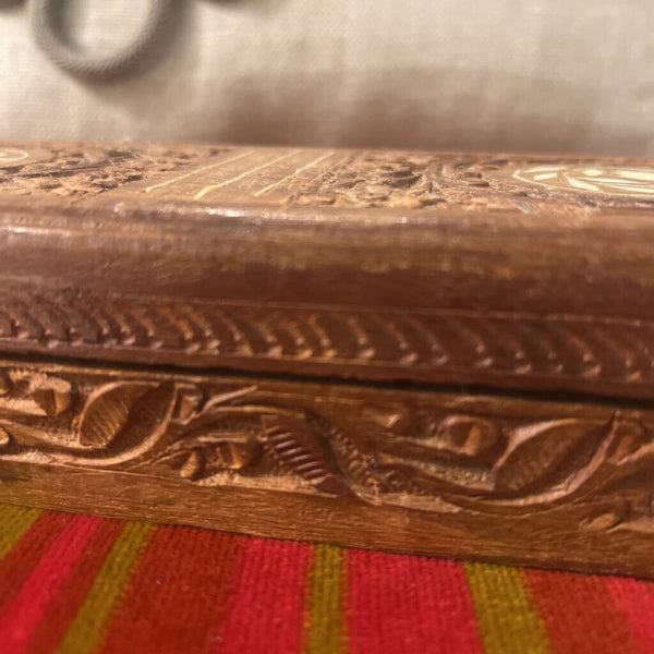 Carved inlayed box