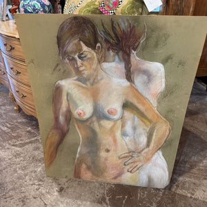 Nude Pastel on Crescent Board 32x40 Store Pick up only- unframed