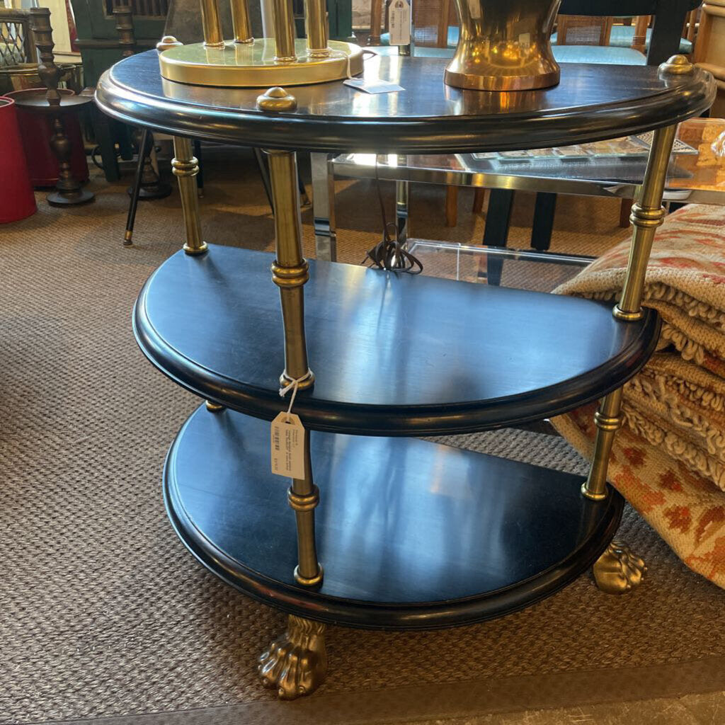 Vintage Maitland Smith demilune table 14x26x25T in store pickup