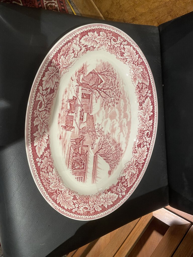 Currrier & Ives platter 16x12