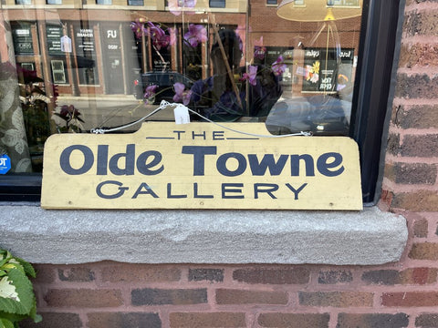 Vintage trade sign for slide Town Gallery 29W 9T 1D