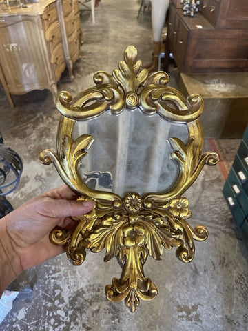 Small gold mirror 13x9