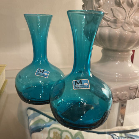 Mcm morganton glass vases a pair