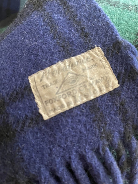 Vintage Irish wool throw 68x60