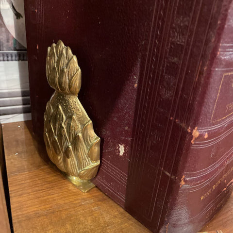 Brass pineapple bookends