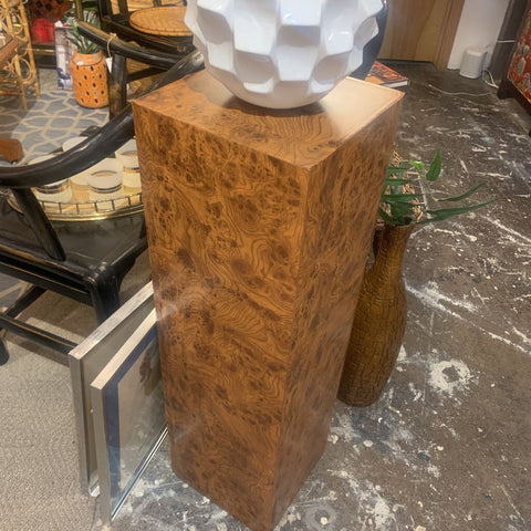 MCM burlwood look pedestal 36" tall IN STORE PICK UP