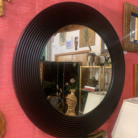 Large Black Ribbed Round Mirror ...in store pick up only 36 inches round