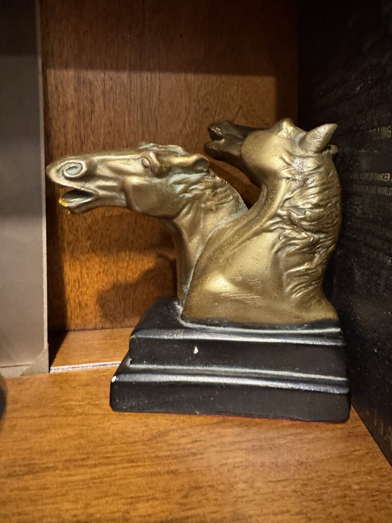 Brass Horse Bookends AS IS-set of 2