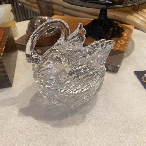 Crystal Swan Trinket Dish