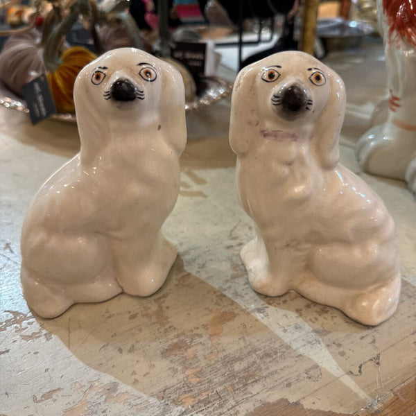 PAIR WHITE DOGS ENGLAND 6X4