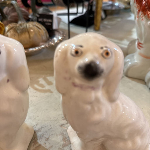 PAIR WHITE DOGS ENGLAND 6X4