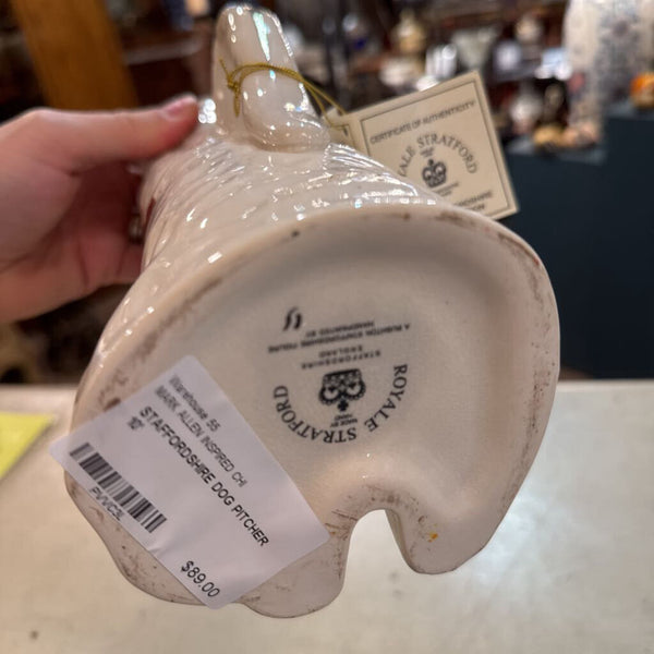 STAFFORDSHIRE DOG PITCHER 10'