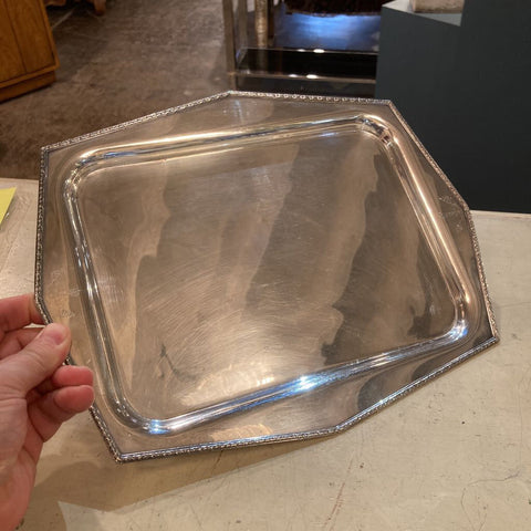 Antique silver tray (10x13 in)