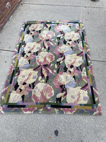 1991 Signed Missoni Floral Wool Rug 70x48