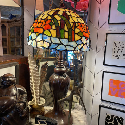 Tiffany style lamp 24in AS IS