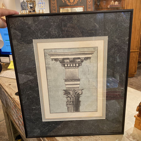 Framed architectural print (19"hx16"w)