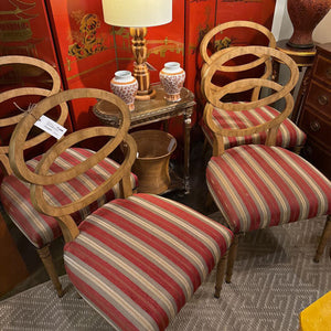 Set of 4 designer dining side chairs -upholstery as found IN STORE PICK UP ONLY