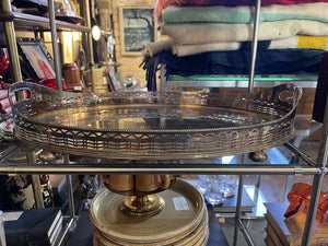 Large oval silverplate tray 24x14