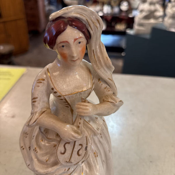 ANTIQUE STAFFORDSHIRE LADY 11T