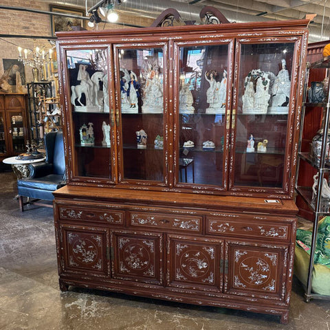 MOTHER OF PEARL CHINA CABINET 68W 20D 78T IN STORE PICK UP ONLY