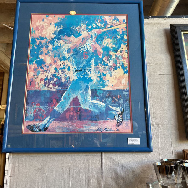 Leroy Neiman "Steve Garvey" serigraph signed 28x33 pick up only