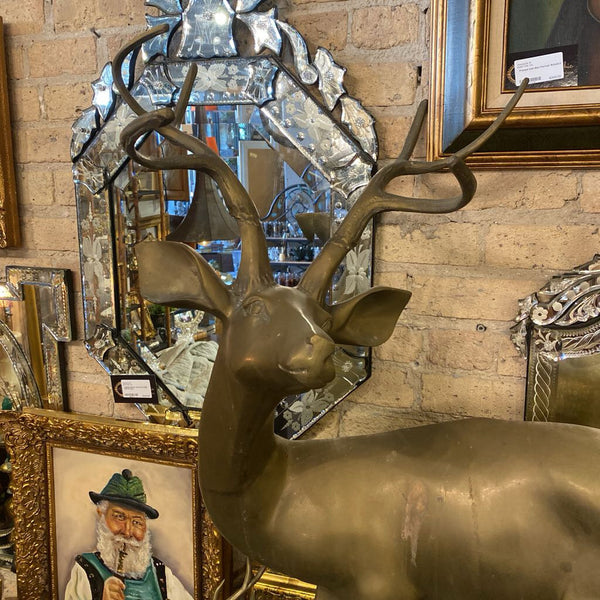 Large Brass Deer 28W 43H IN STORE PICKUP ONLY