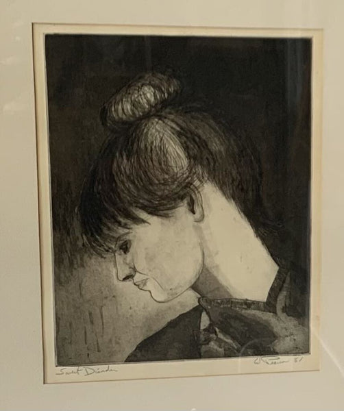 PORTRAIT "SWEET DIANDRE" HAND SIGNED W. PEARSON & DATED 1961 | 26"H X 22" W