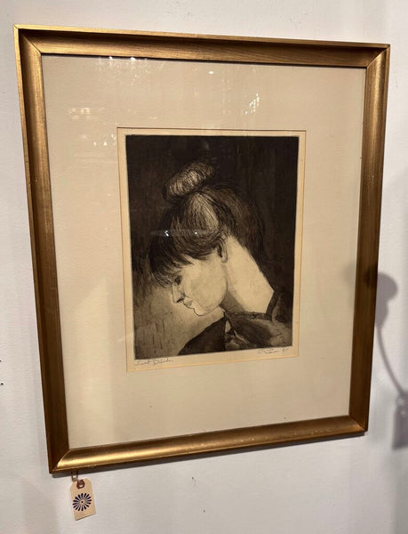 PORTRAIT "SWEET DIANDRE" HAND SIGNED W. PEARSON & DATED 1961 | 26"H X 22" W