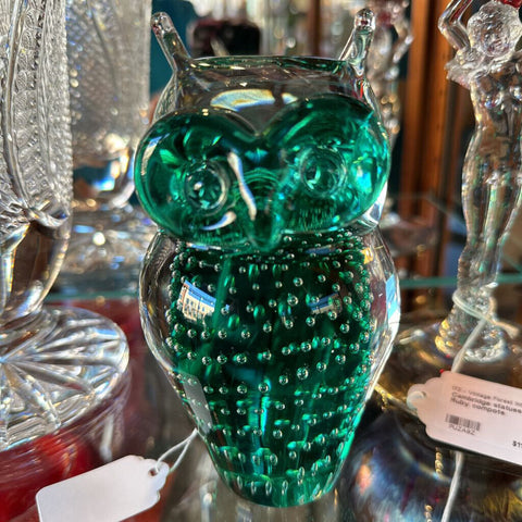 Murano Seguso controlled bubble owl