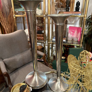 Set of Large Silver Candlesticks