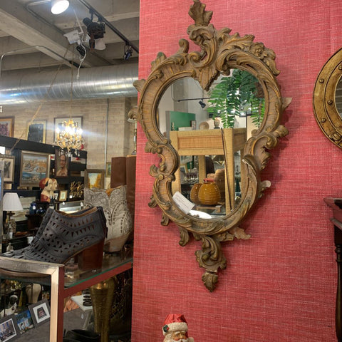 Vintage Gold Gilt LeBarge wood carved mirror (in store pick up only)