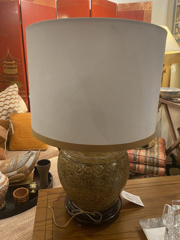 Vintage chinese ceramic coin lamp