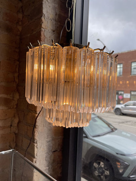 Vintage Small lucite chandelier 14W 12T