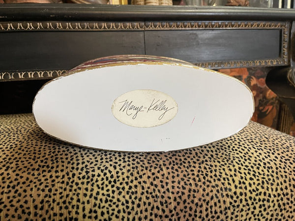 Vintage Marye Kelley Oval Tin 9T 12L 4D