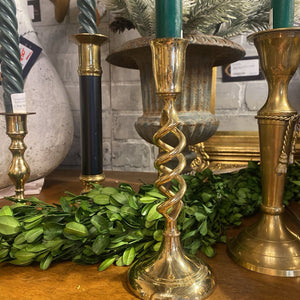 Brass Twist Candlestick