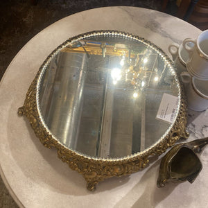 Mirrored Pedestal Tray