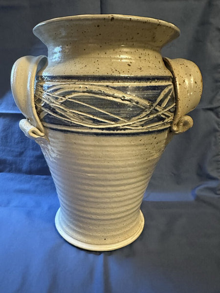 12 inch hand thrown studio pottery vase