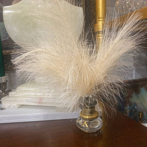 Plume Feathers with Glass Knob Base