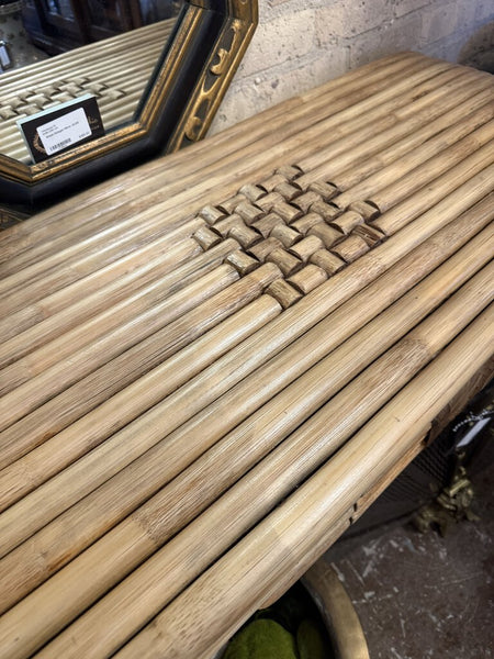 Bamboo Waterfall Console Table 48L 17D 27H IN STORE PICKUP ONLY