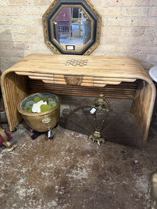 Bamboo Waterfall Console Table 48L 17D 27H IN STORE PICKUP ONLY
